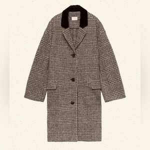 NWOT DOEN DOVER COAT IN HOUNDSTOOTH CHECK WOOL